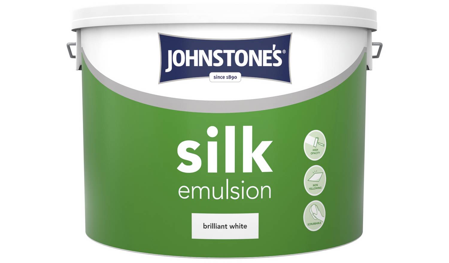 Johnstone's Silk Emulsion Paint 10L - Brilliant White