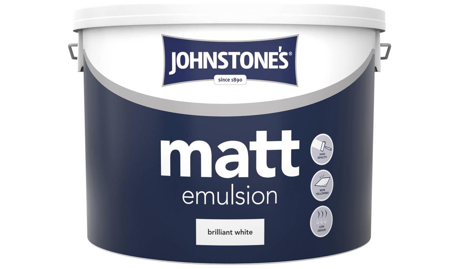 Johnstone's Matt Emulsion Paint 10L -Brilliant White