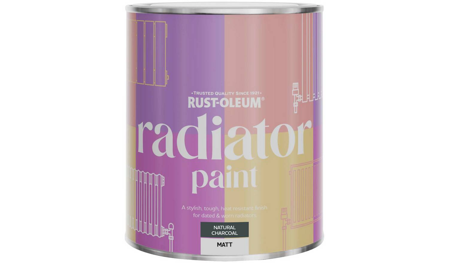 Rust-Oleum Radiator Matt Paint 750ml - Natural Charcoal