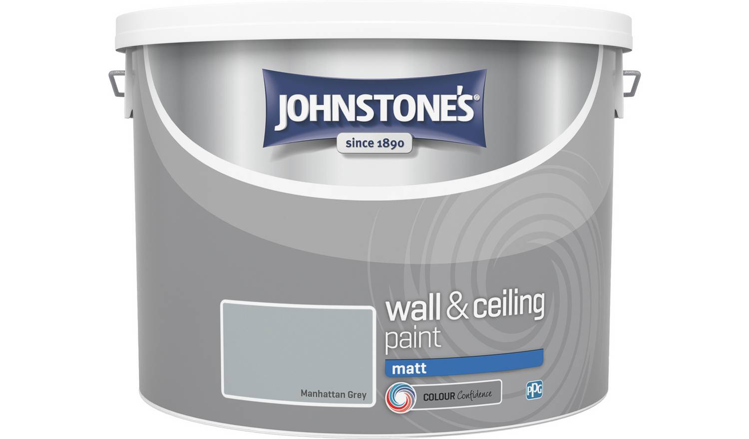 Johnstone's Wall & Ceiling Matt Paint 10L - Manhattan Grey