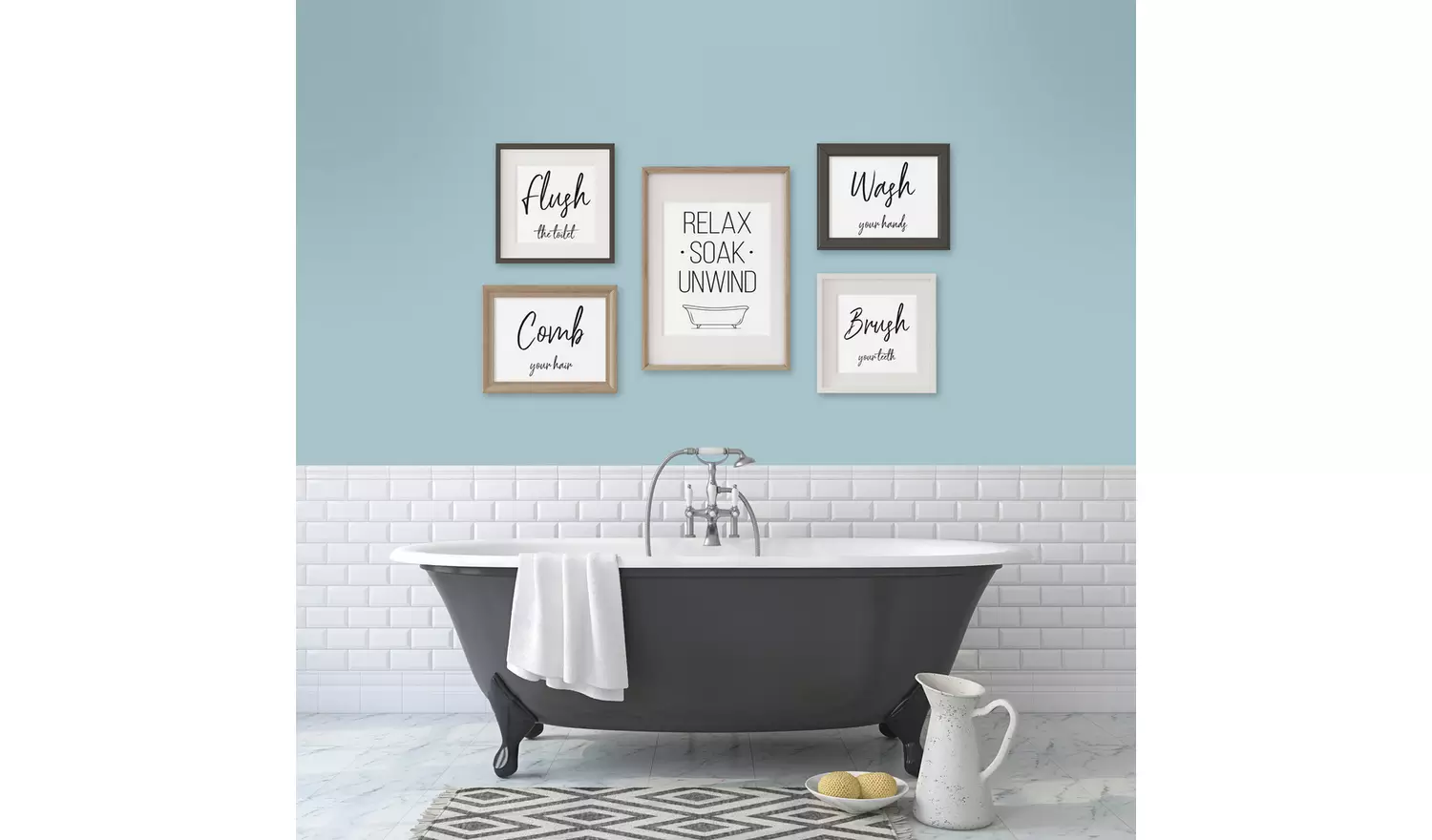 Johnstone's Bathroom Mid Sheen Paint 2.5L - Blue Shore