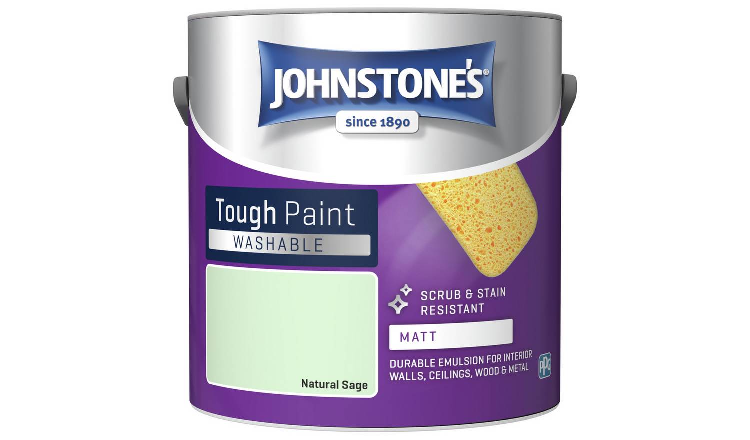 Johnstone's Washable Matt Paint 2.5L - Natural Sage