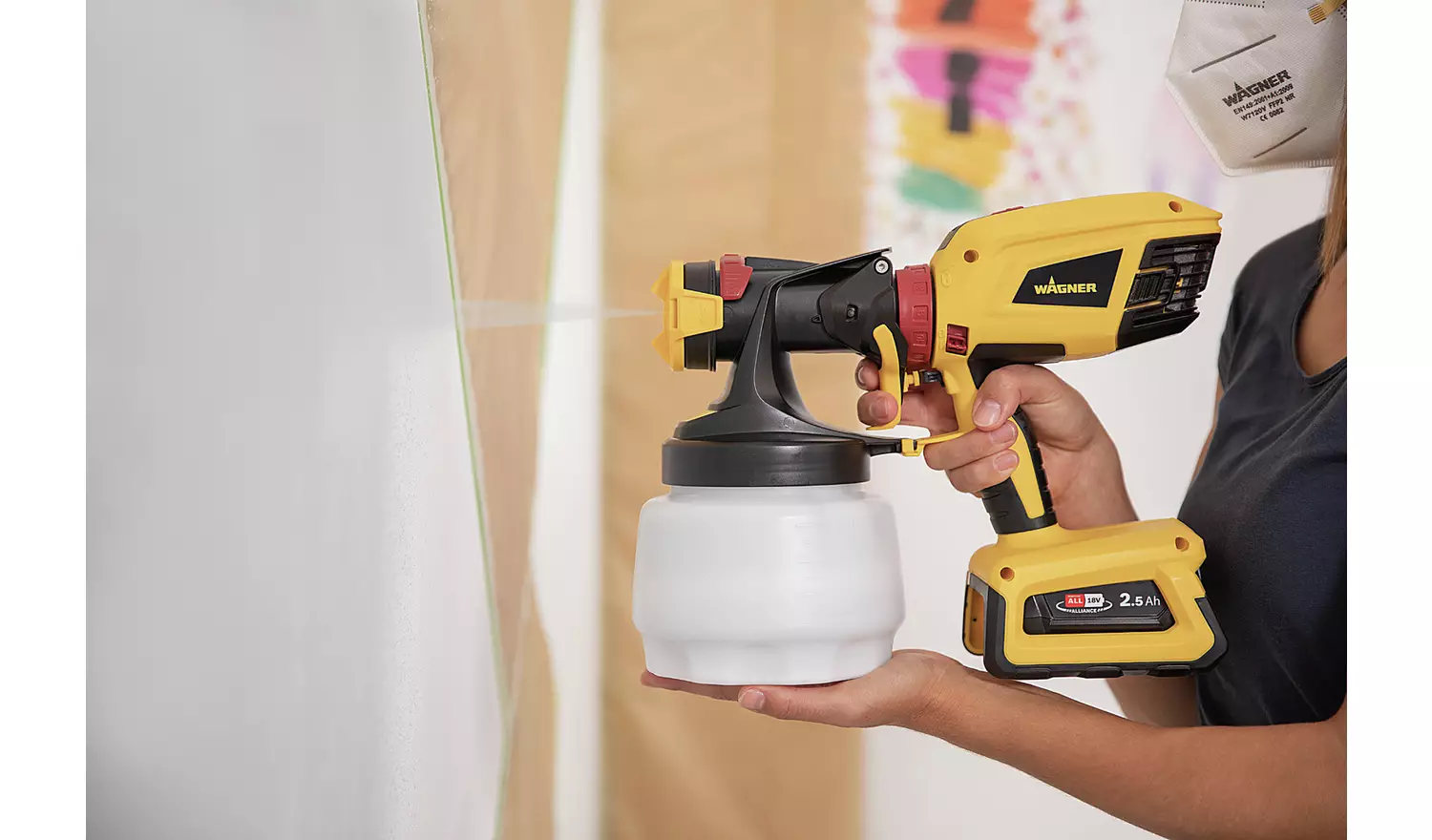 Wagner FLEXiO 18V Cordless Paint Sprayer with 2.5ah Battery