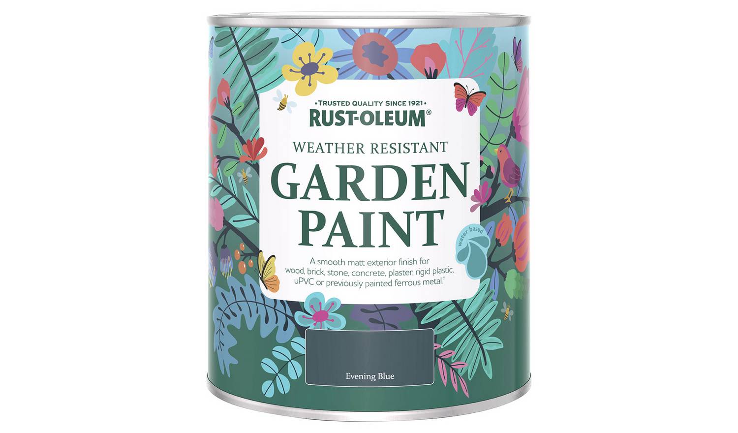 Rust-Oleum Garden Matt Paint 750ml - Evening Blue