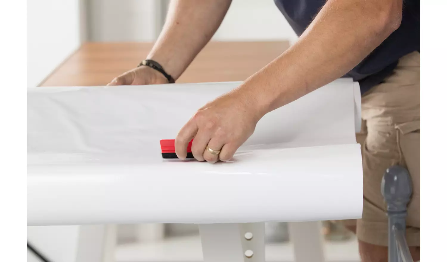 D-C-Fix Glossy White 210cm Self Adhesive Vinyl Film