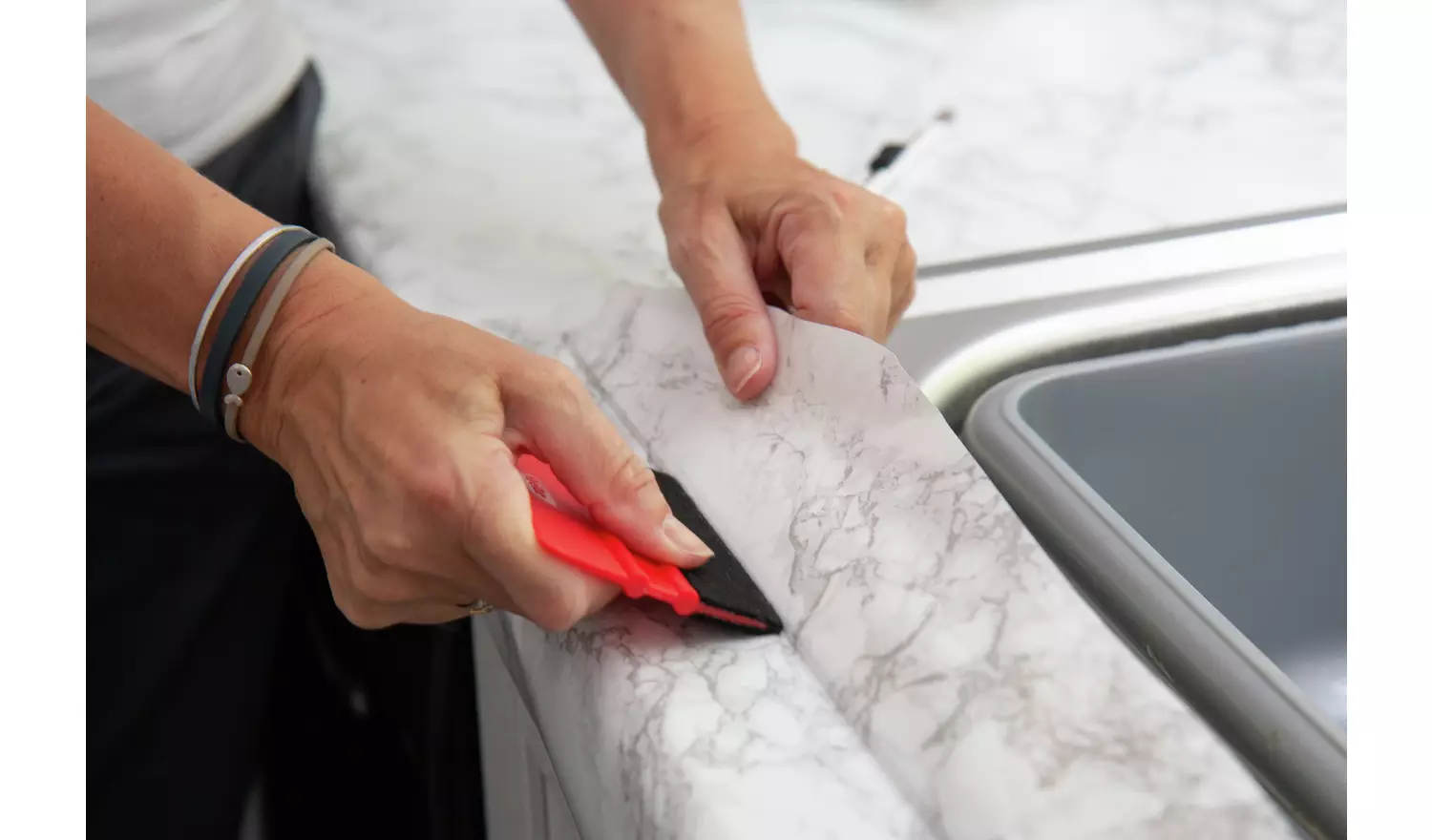 D-C-Fix Marble Grey Self Adhesive Vinyl Film