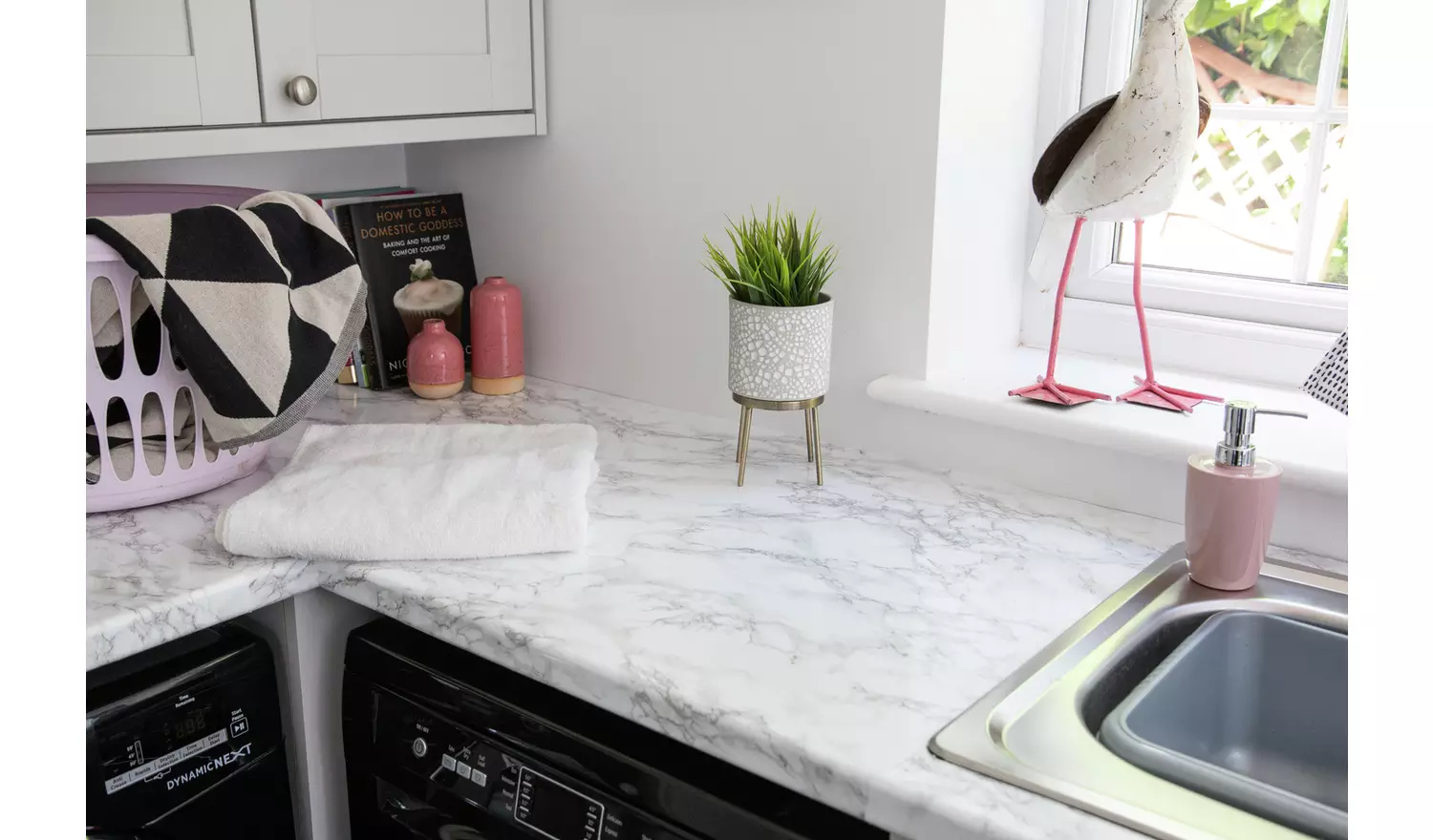 D-C-Fix Marble Grey Self Adhesive Vinyl Film