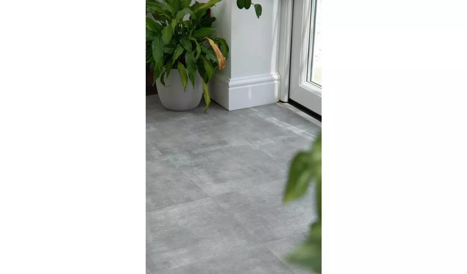 D-C-Fix Concrete Adhesive Vinyl Floor Tiles - Grey