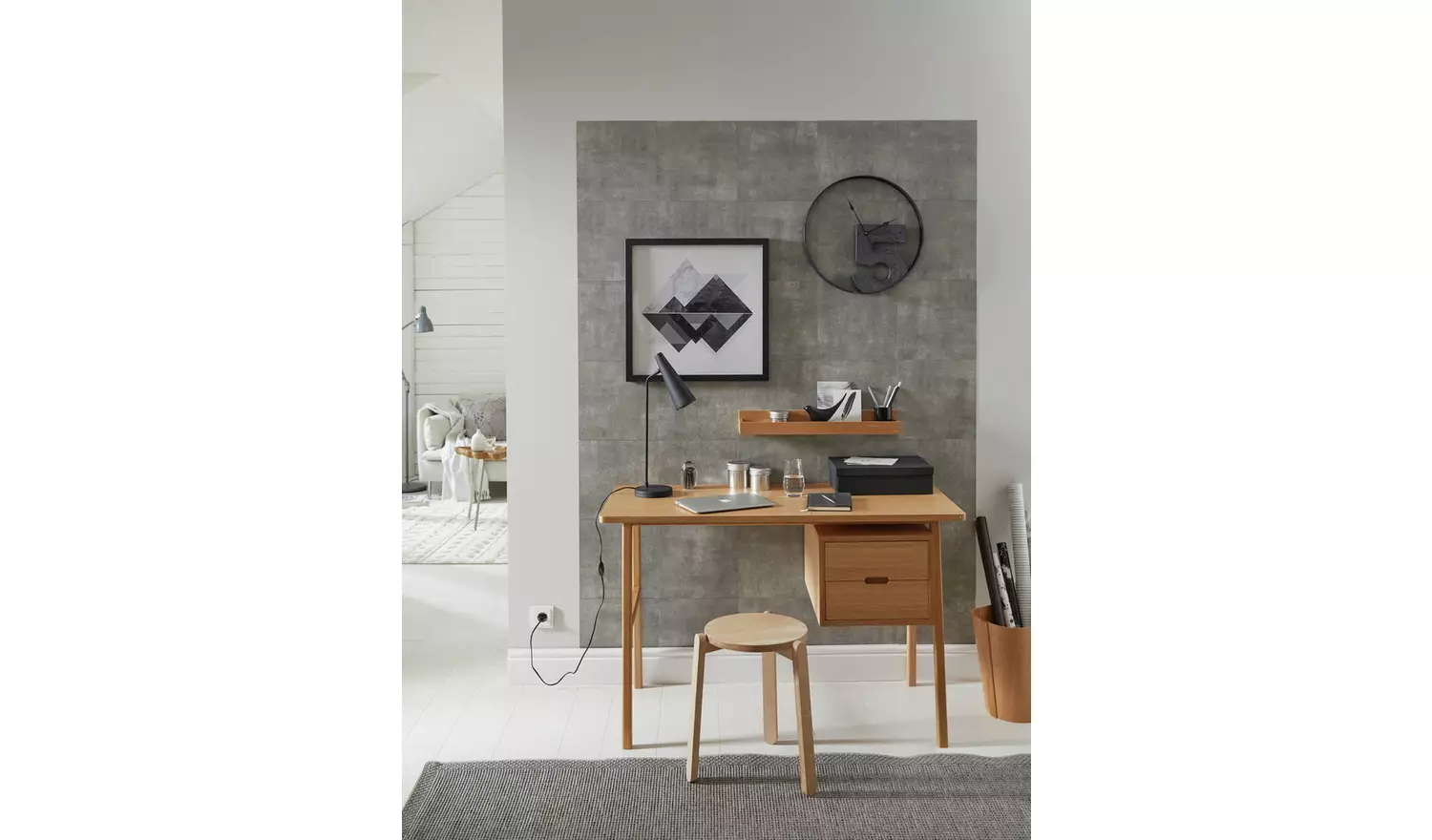 D-C-Fix Concrete Self Adhesive Vinyl Wall Tiles - Grey