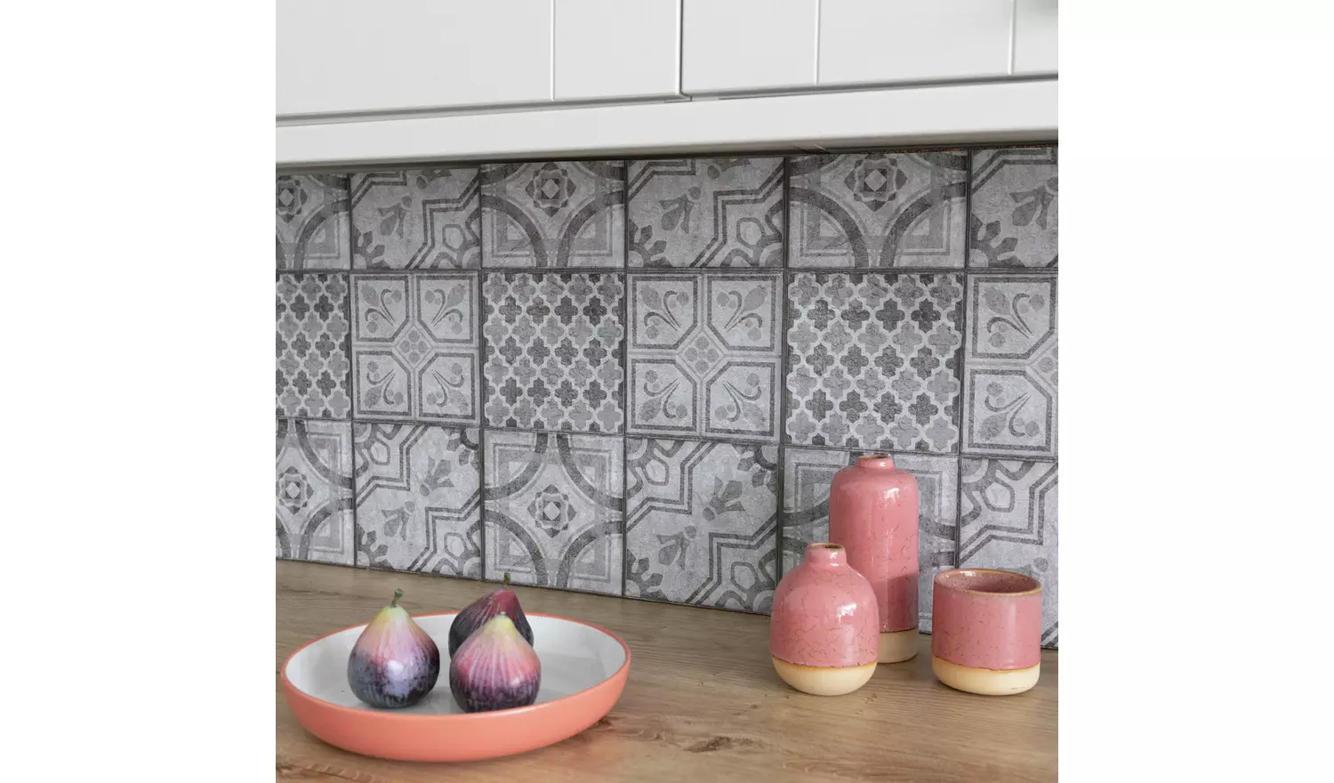 D-C-Fix Moroccan Self Adhesive Vinyl Wall Tiles - Grey