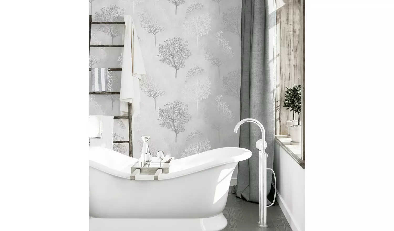 Arthouse Wonderland Mono Wallpaper