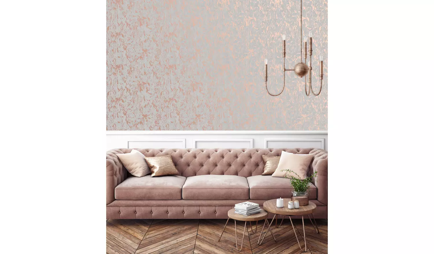 Superfresco Milan Rose Gold Textured Wallpaper