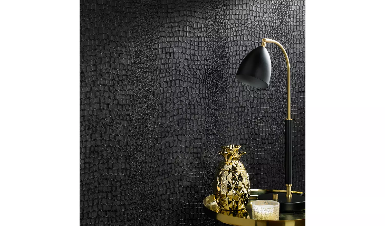 Superfresco Easy Crocodile Black Wallpaper