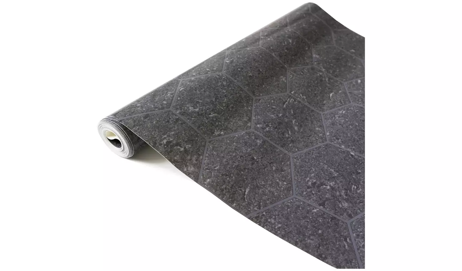 D-C-Fix Dark Hexagon 3D Grey Wallpaper