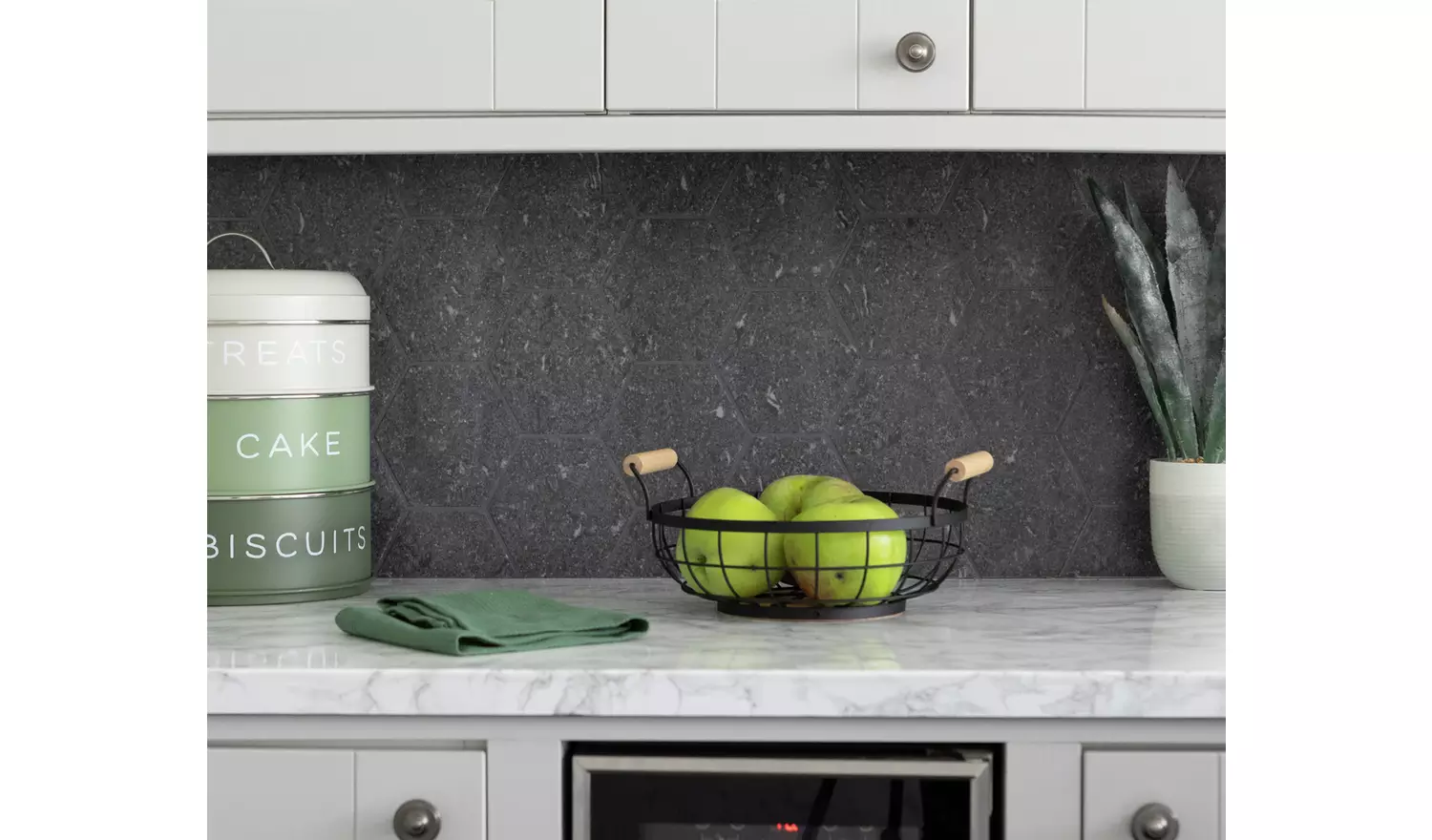 D-C-Fix Dark Hexagon 3D Grey Wallpaper