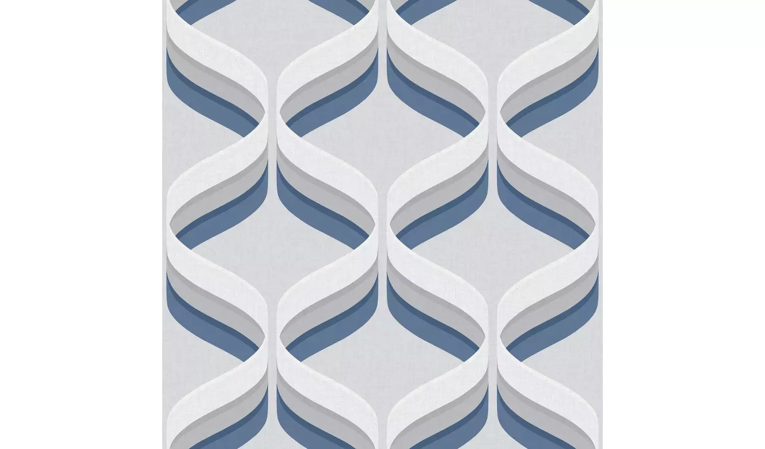 Fresco Retro Ogee Grey and Navy Wallpaper