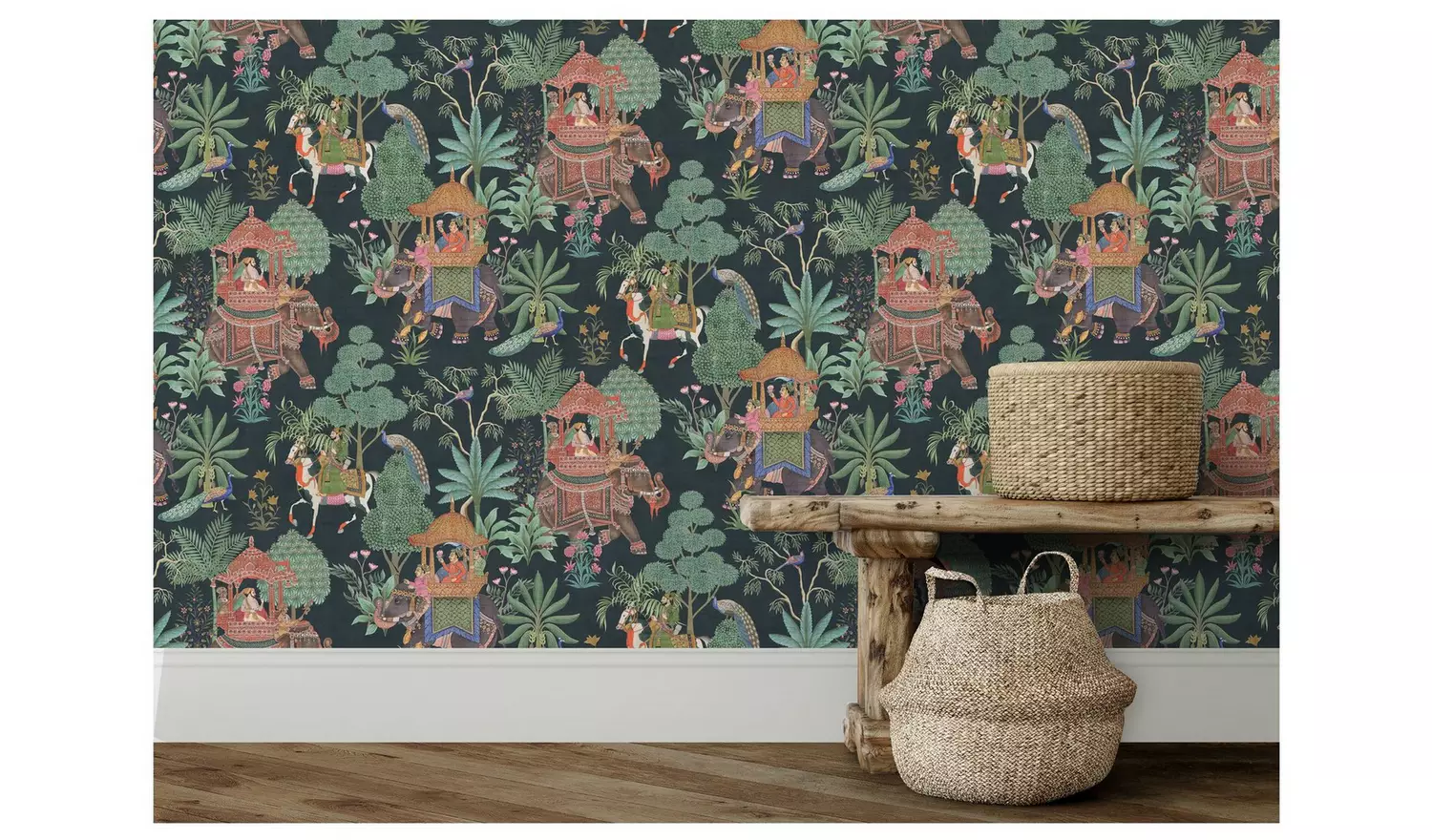 Esselle Home Emperors Garden Black Multi Wallpaper