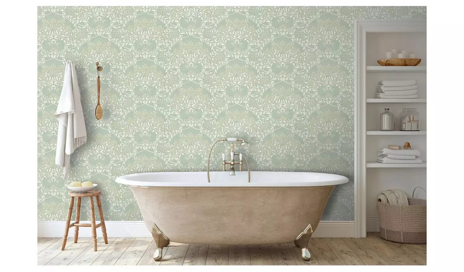 Arthouse Floral Trail Sage Wallpaper