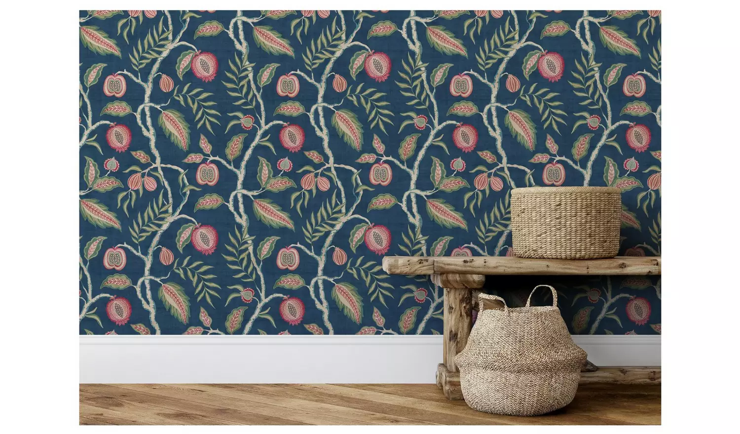 Esselle Home Fruits of Paradise Navy Wallpaper