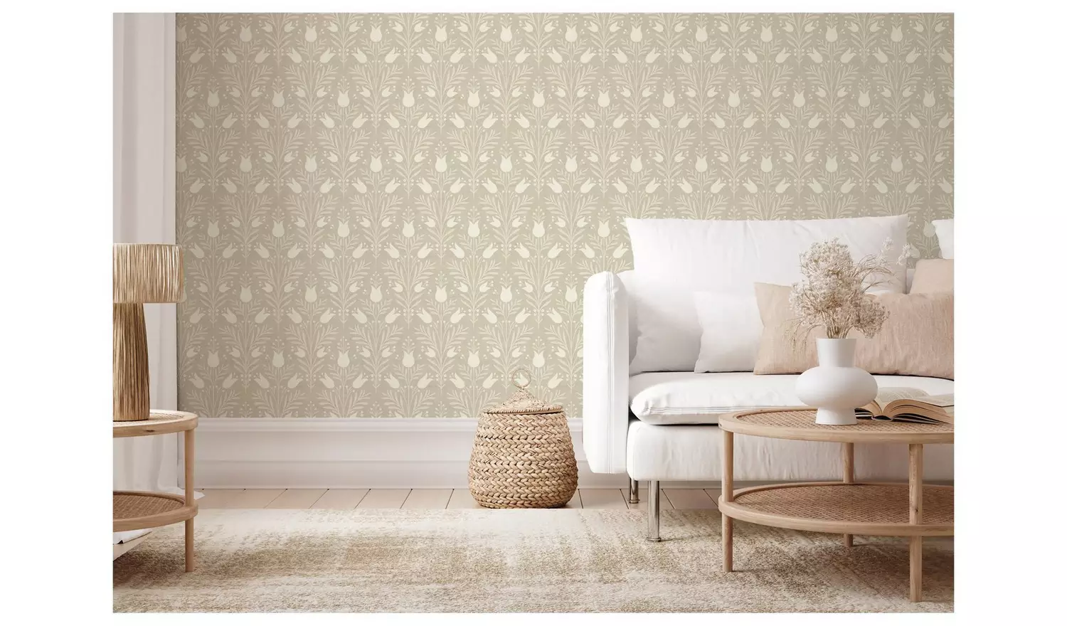 Esselle Home Tulip Taupe Wallpaper
