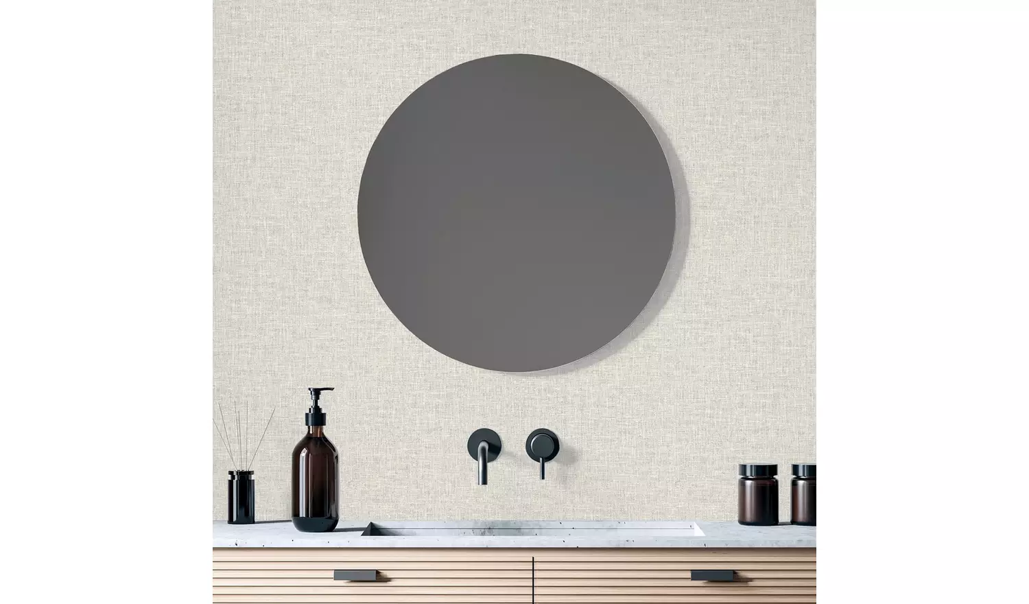 Arthouse Linen Texture Cream Wallpaper