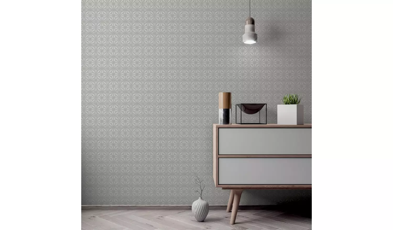 Arthouse Moorish Mosaic Grey Wallpaper