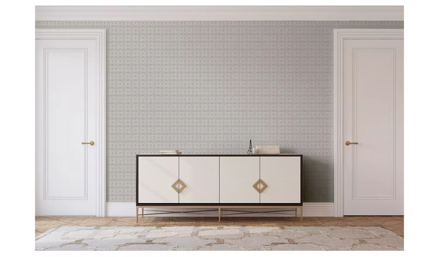 Arthouse Moorish Mosaic Grey Wallpaper