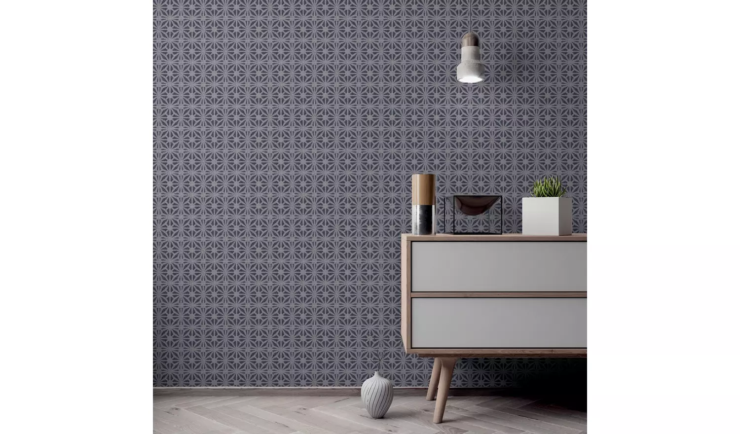 Arthouse Moorish Mosaic Blue Wallpaper