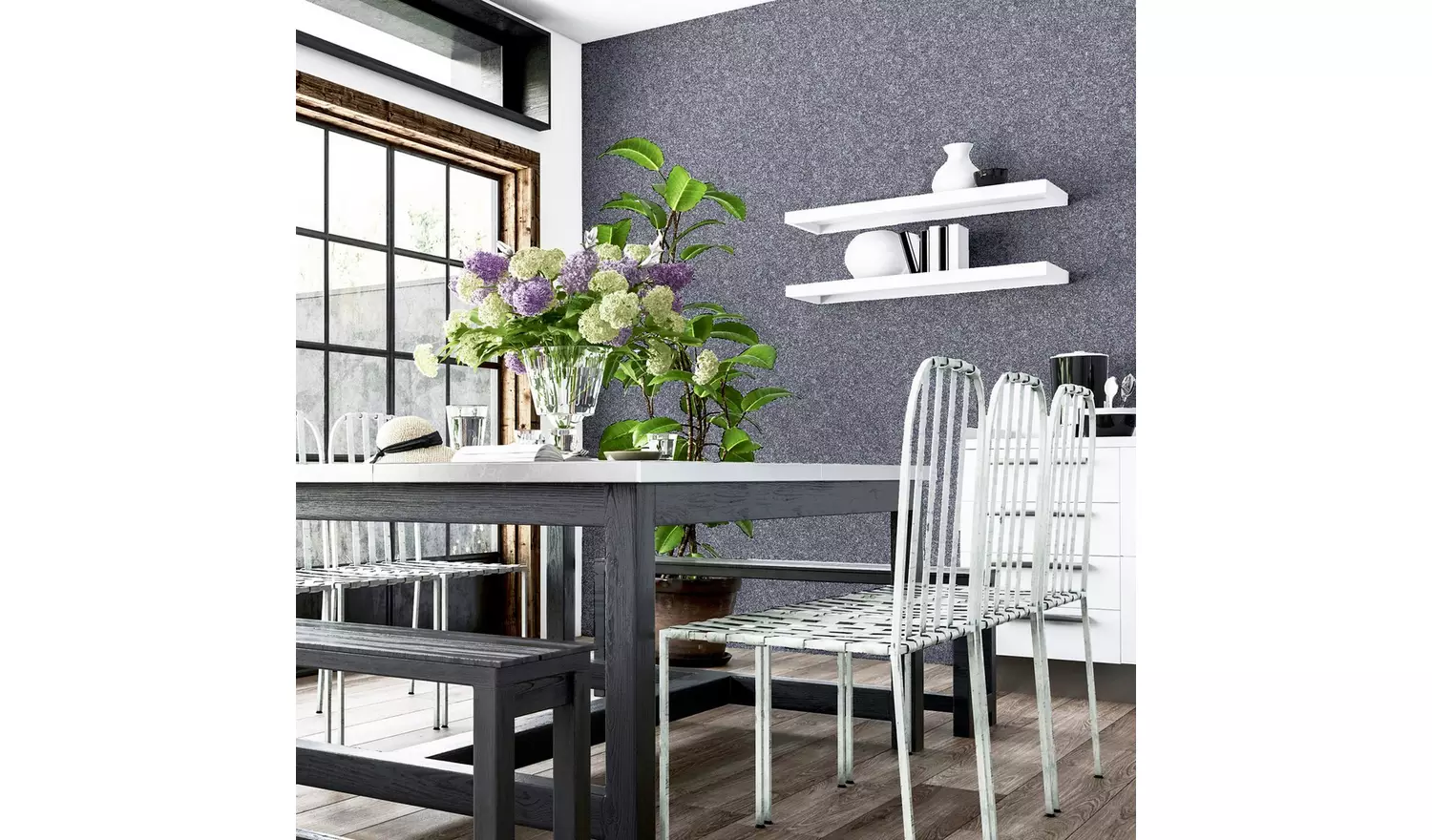 Arthouse Quartz Textured Navy Wallpaper