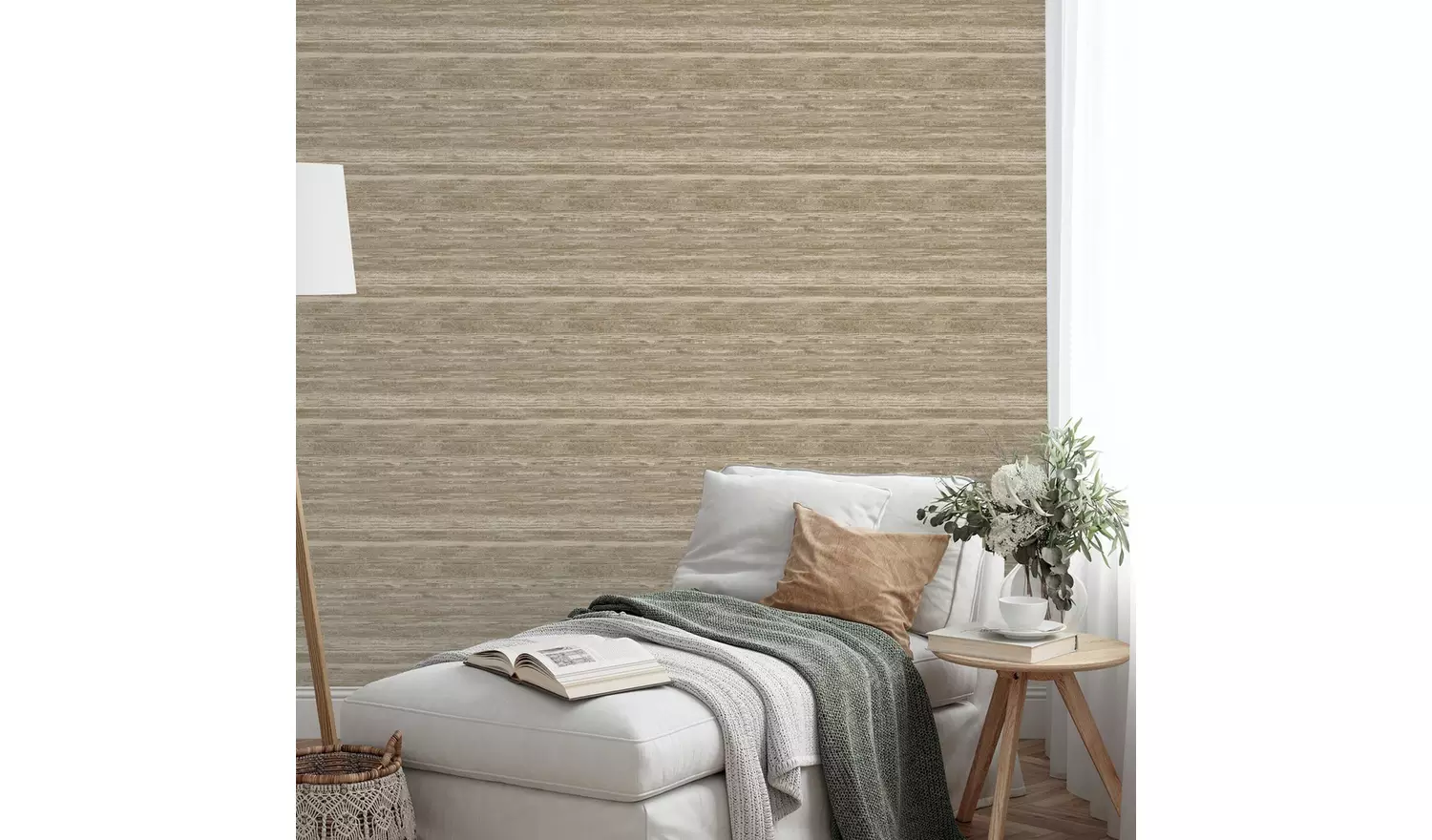 Arthouse Heavyweight Vinyl Taupe Wallpaper