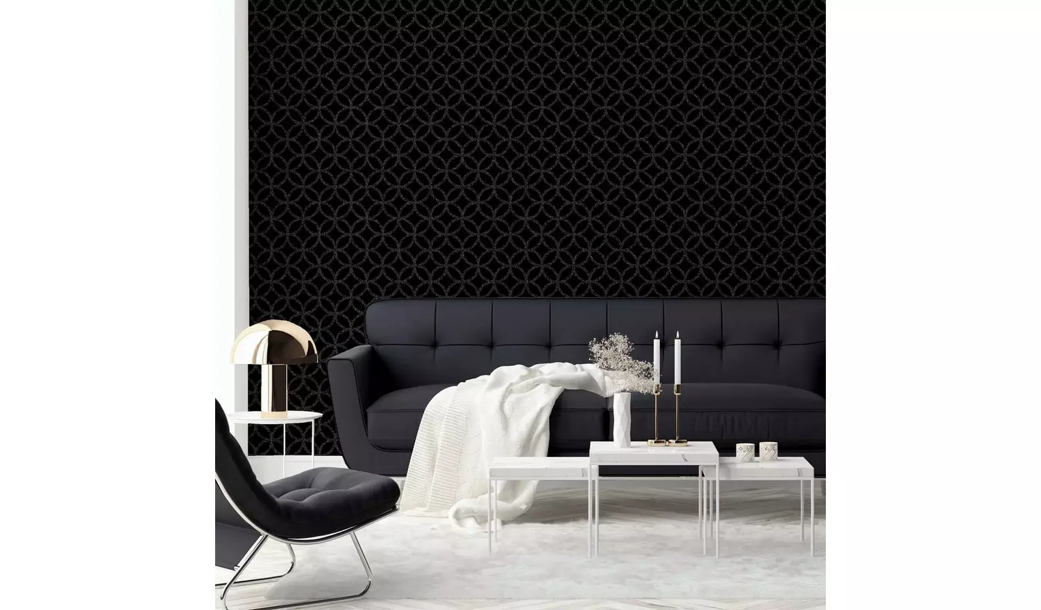 Arthouse Sequin Black Wallpaper