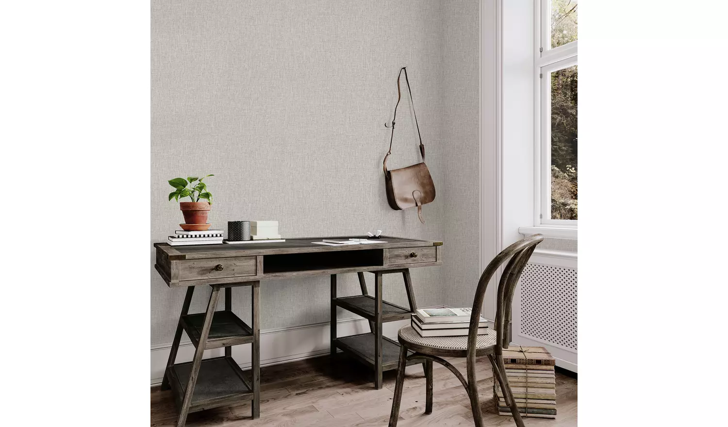 Arthouse Urban Weave Grey Wallpaper