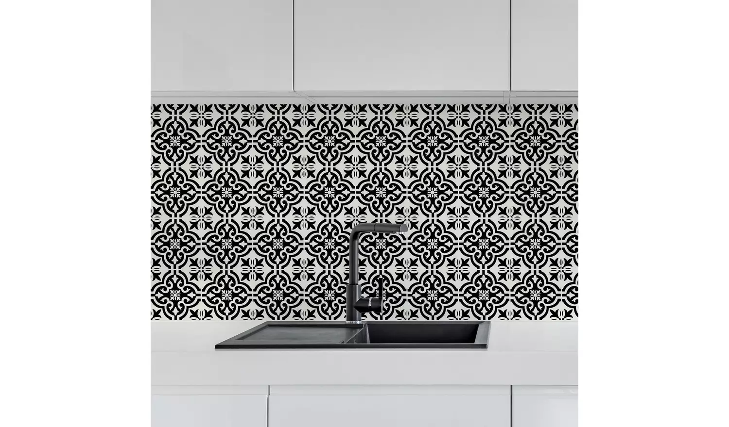 Arthouse Motif Geometric Wall Tile Black