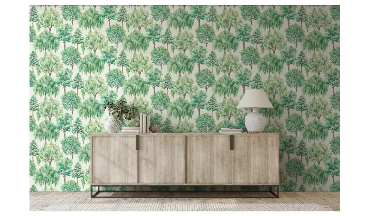 Esselle Home Whispering Ivory Green Wallpaper