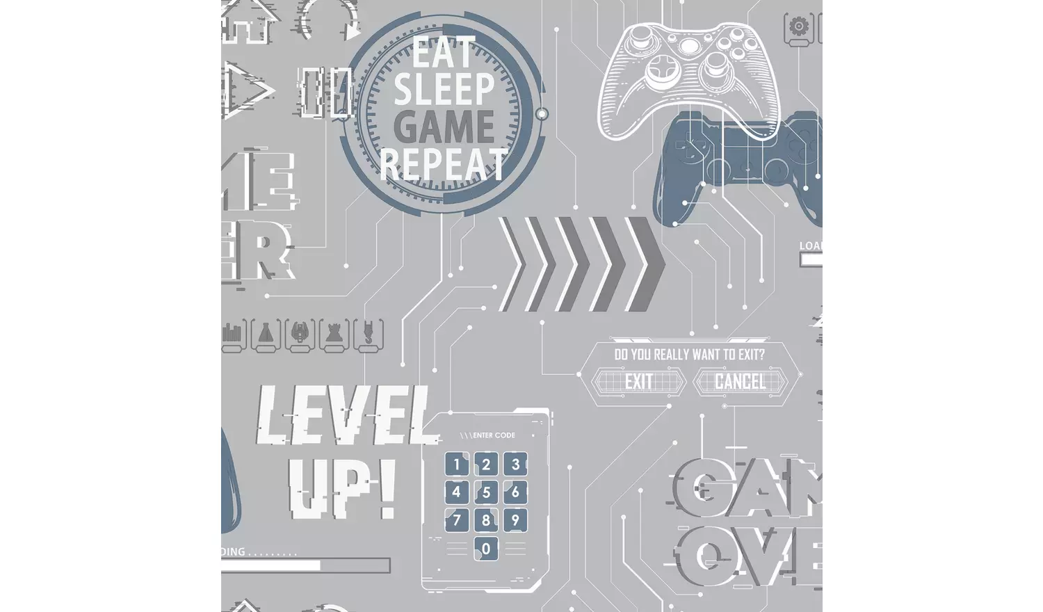 Fresco Contemporary Design Grey Wallpaper