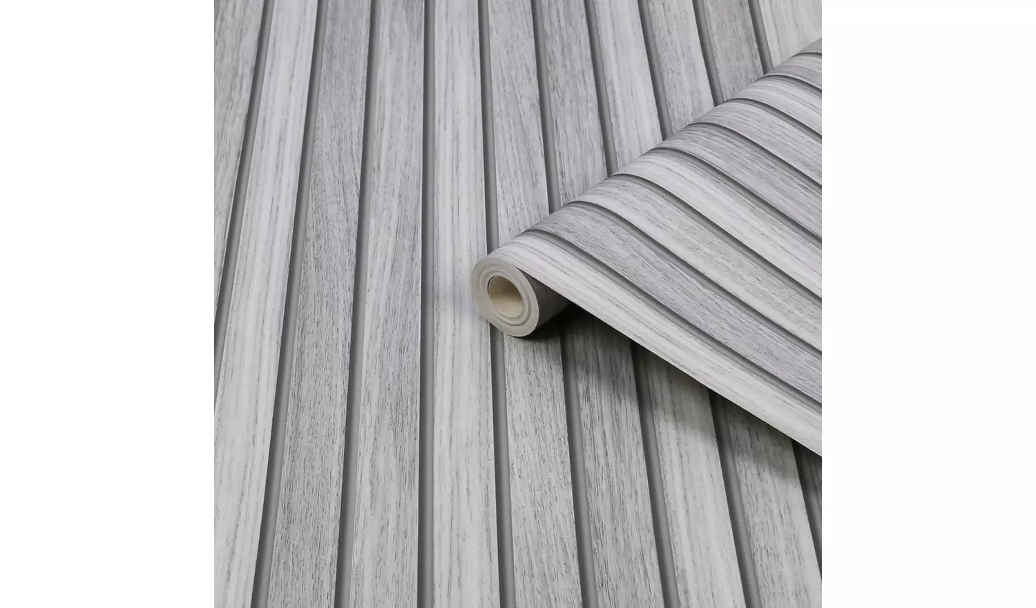 Fresco Wooden Slats Grey Wallpaper
