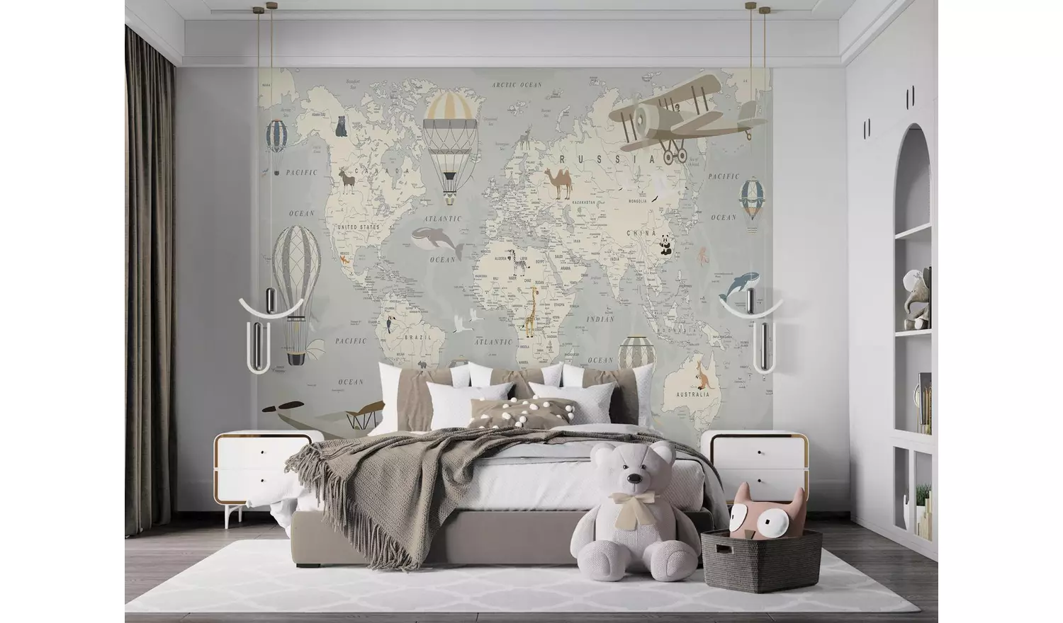 Walltastic Map of the World Kids Wall Mural