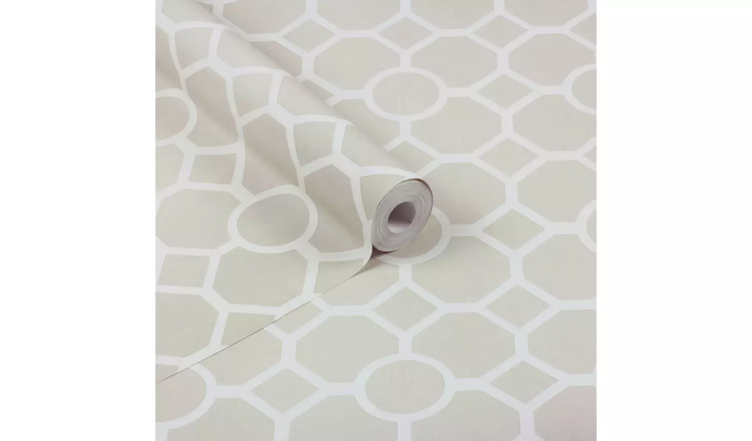 RHS Lattice Fretwork Natural Wallpaper