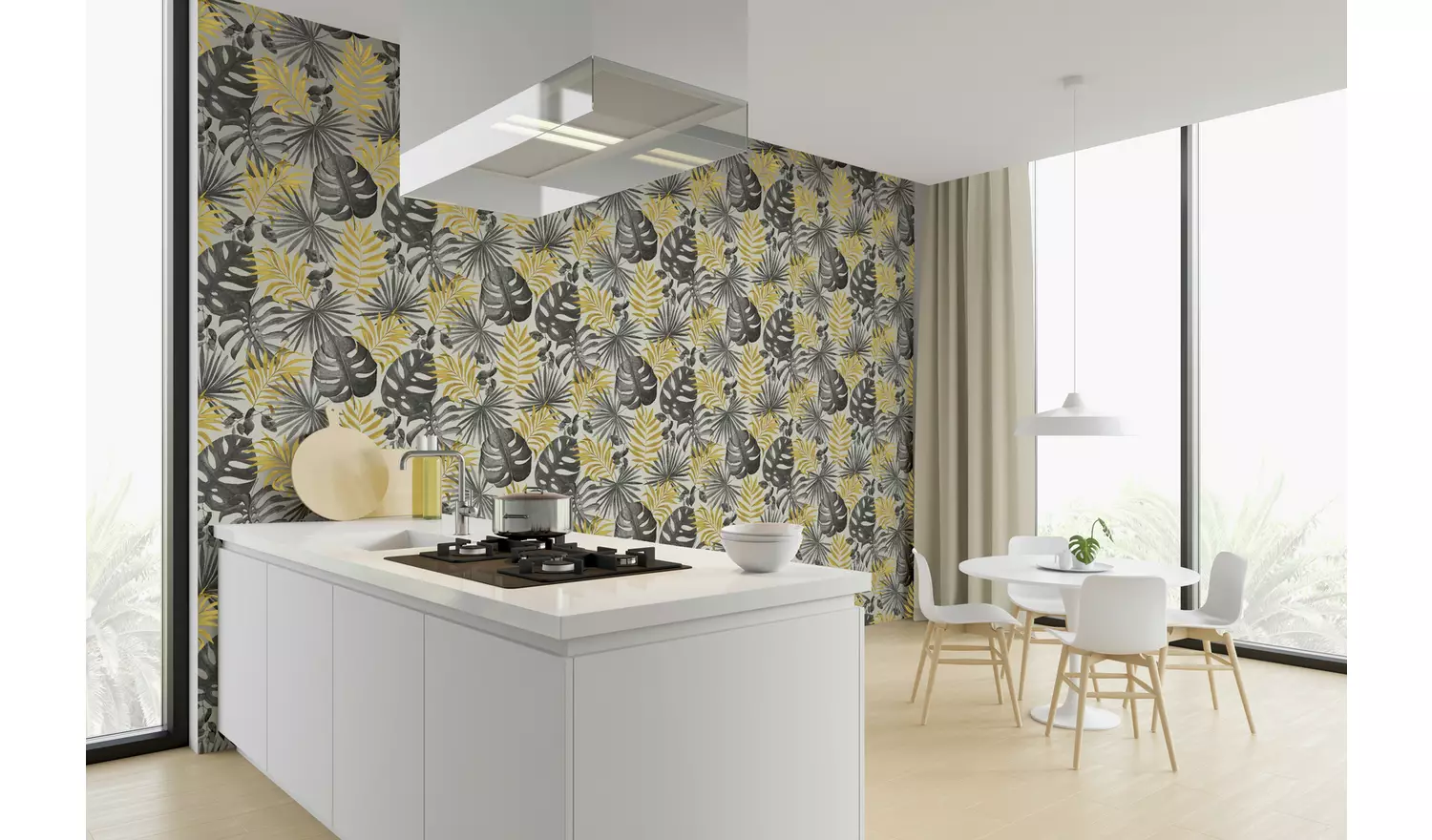 Arthouse Jungle Black And Gold Wallpaper