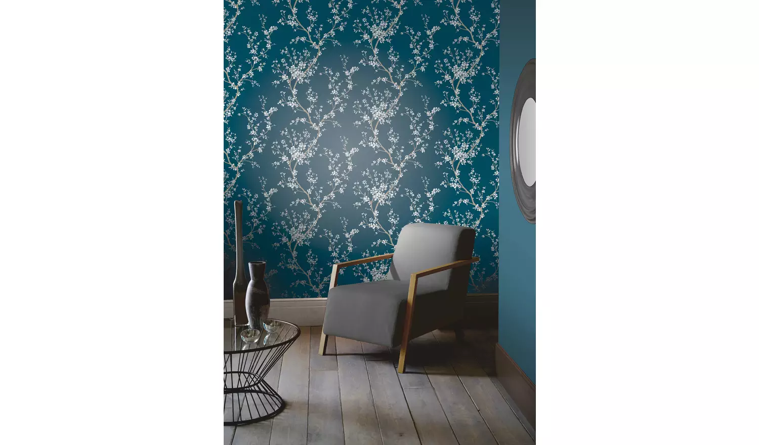 Arthouse Oriental Trail Teal Blue Wallpaper