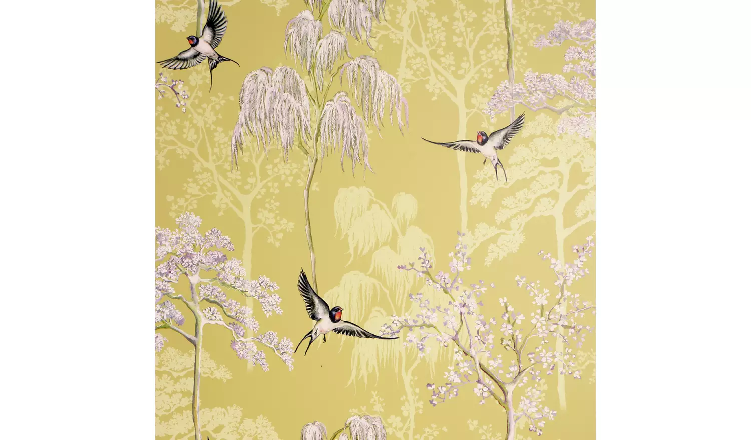 Arthouse Japanese Garden Ochre Yellow Wallpaper