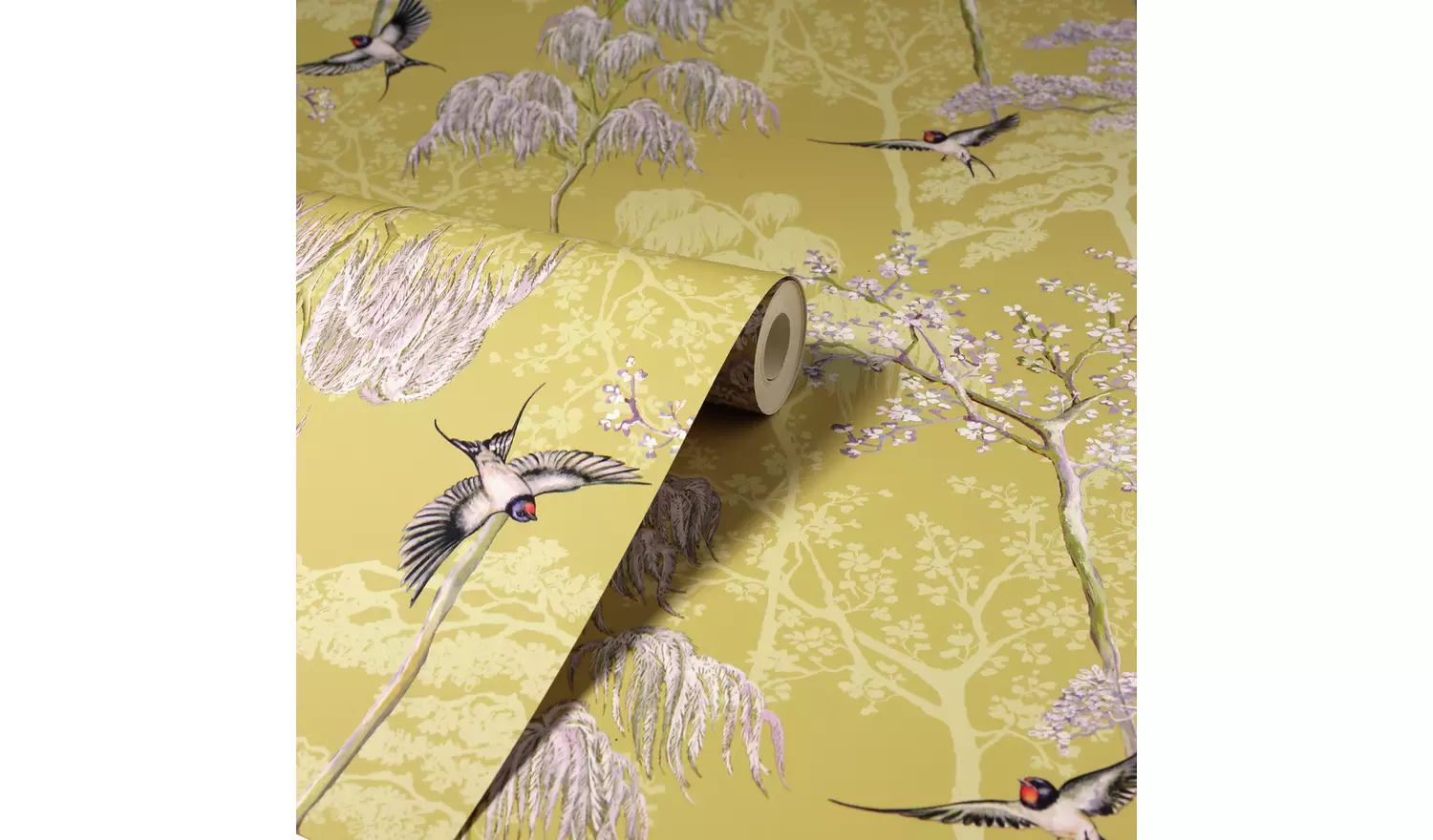 Arthouse Japanese Garden Ochre Yellow Wallpaper