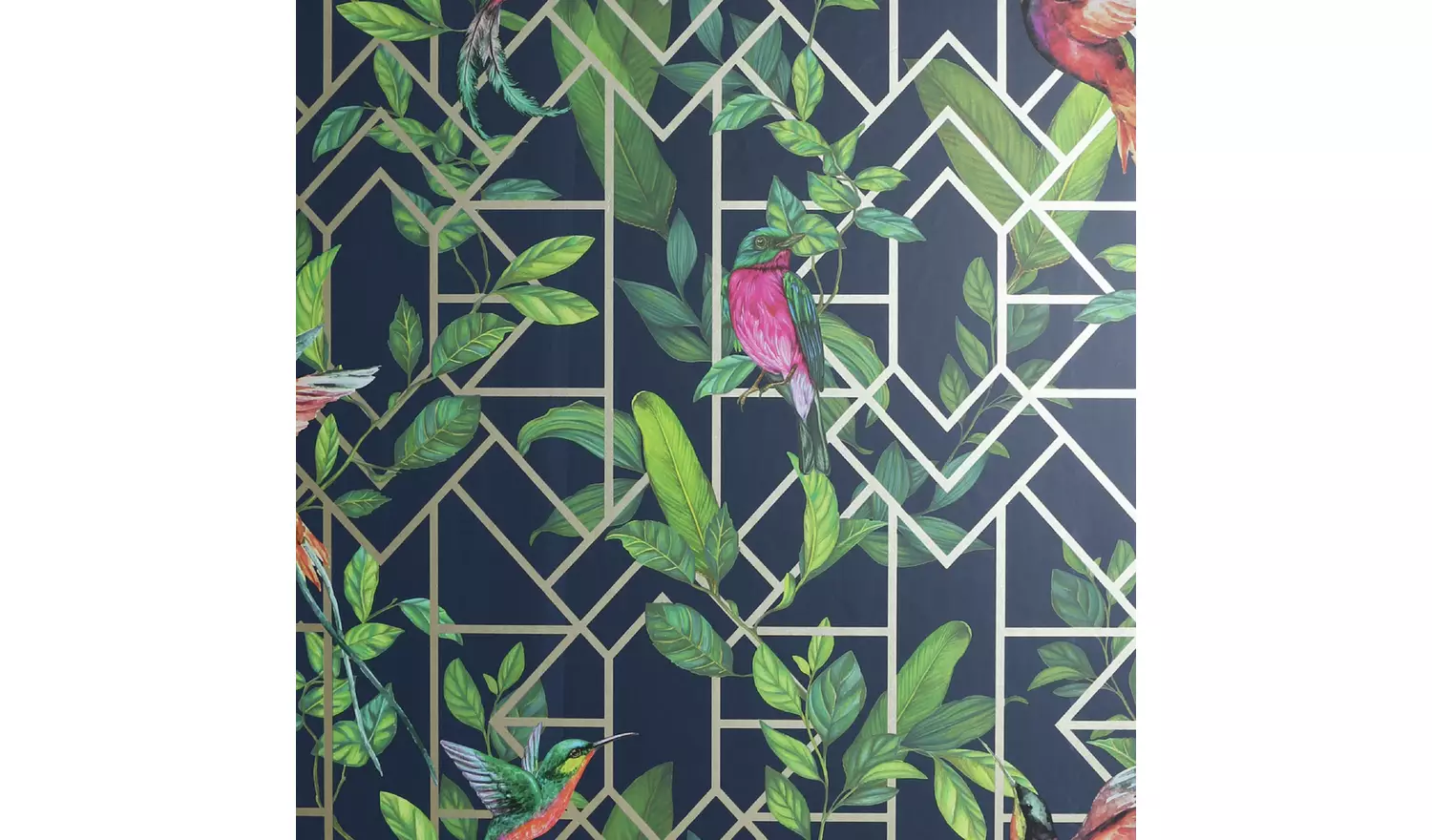 Arthouse Deco Tropical Navy Blue Wallpaper