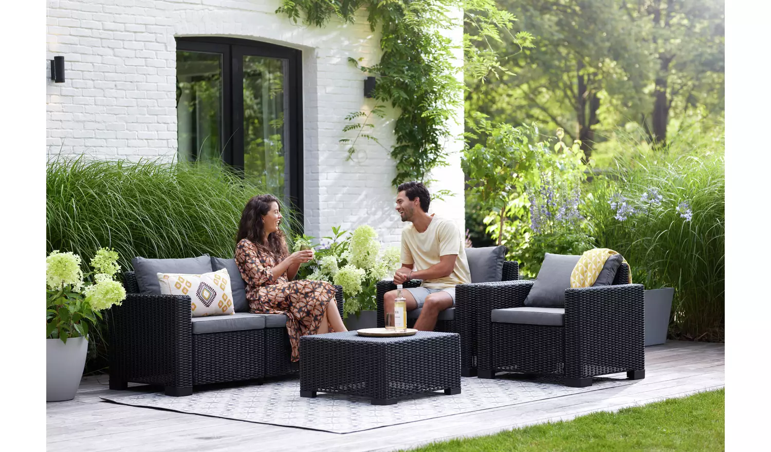 Keter California 4 Seater Garden Sofa Set - Graphite