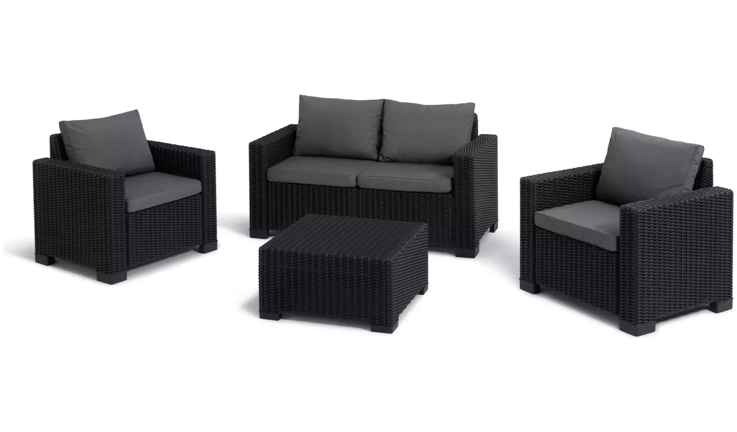 Keter California 4 Seater Garden Sofa Set - Graphite