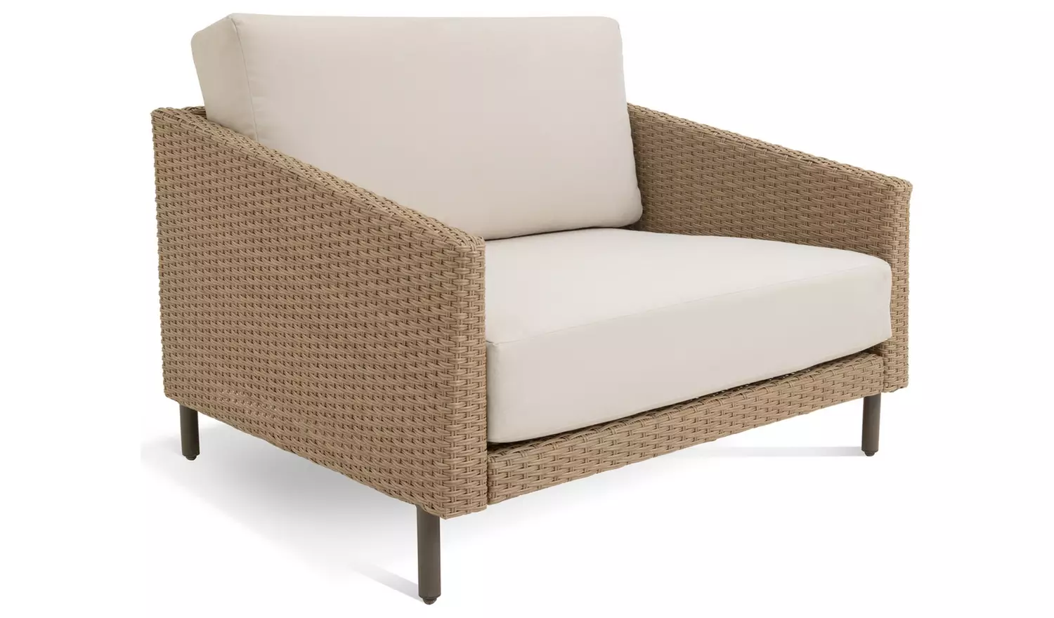 Habitat Ella 5 Seater Rattan Effect Garden Sofa Set- Natural