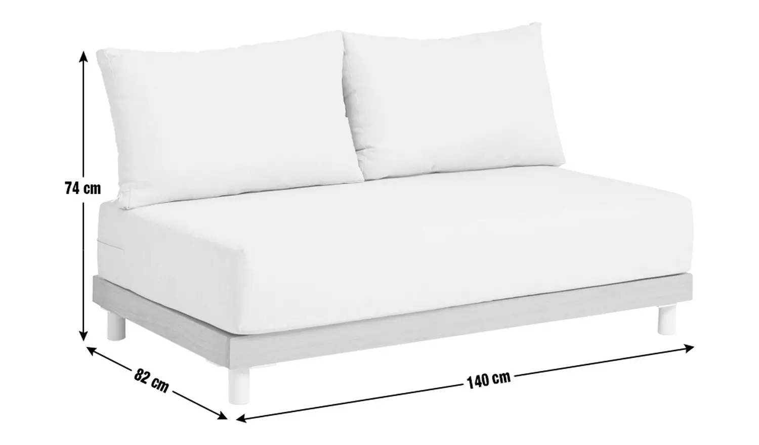 Habitat Bloom 2 Seater Garden Modular Sofa - Natural