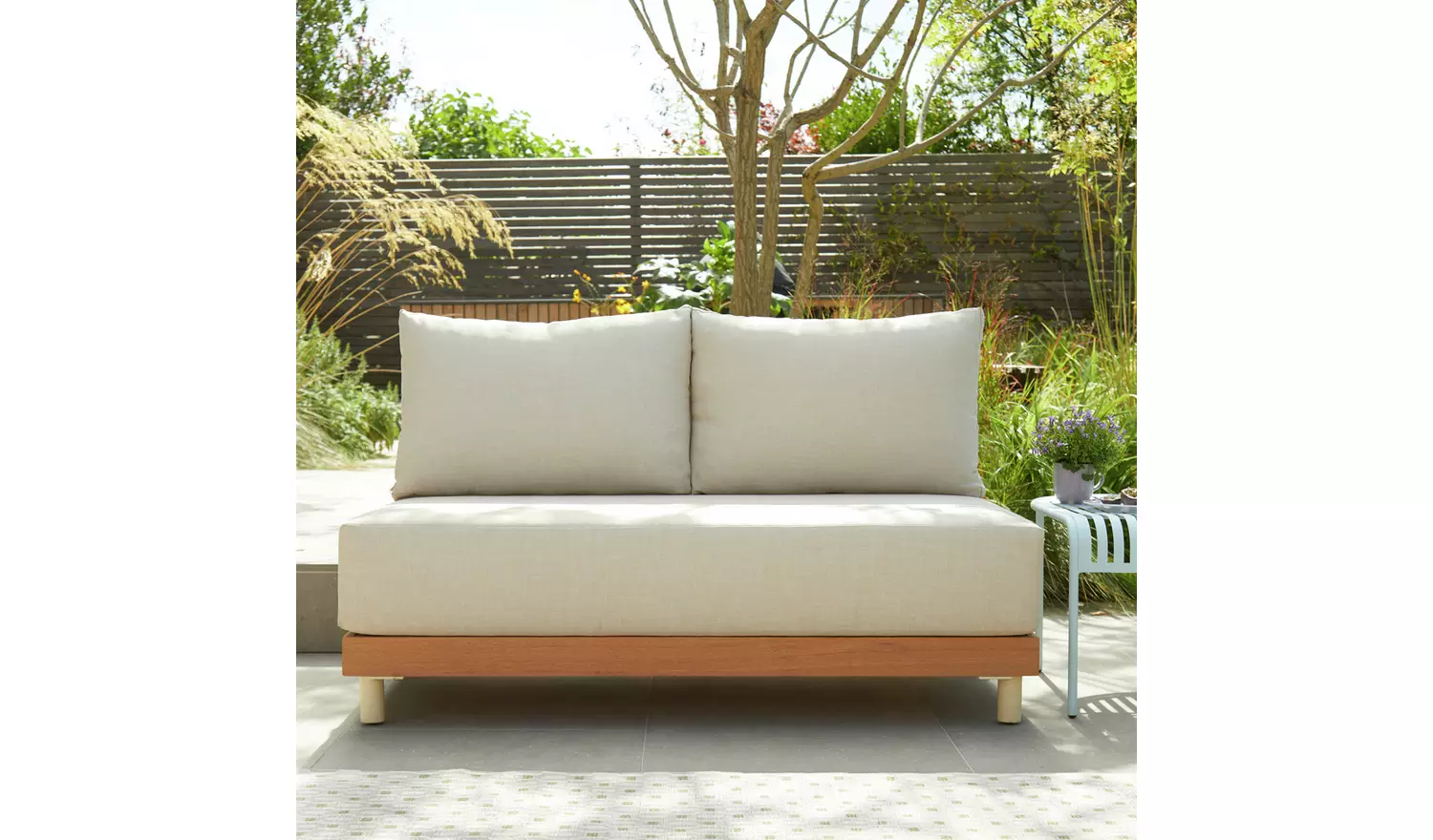 Habitat Bloom 2 Seater Garden Modular Sofa - Natural