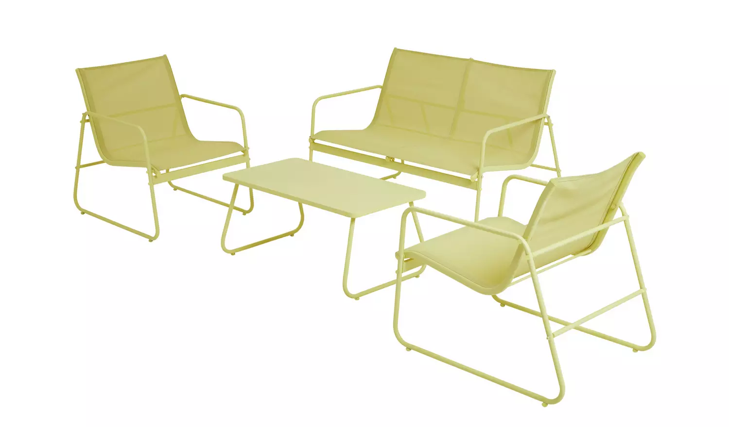 Habitat Cali 4 Seater Metal Patio Set - Yellow