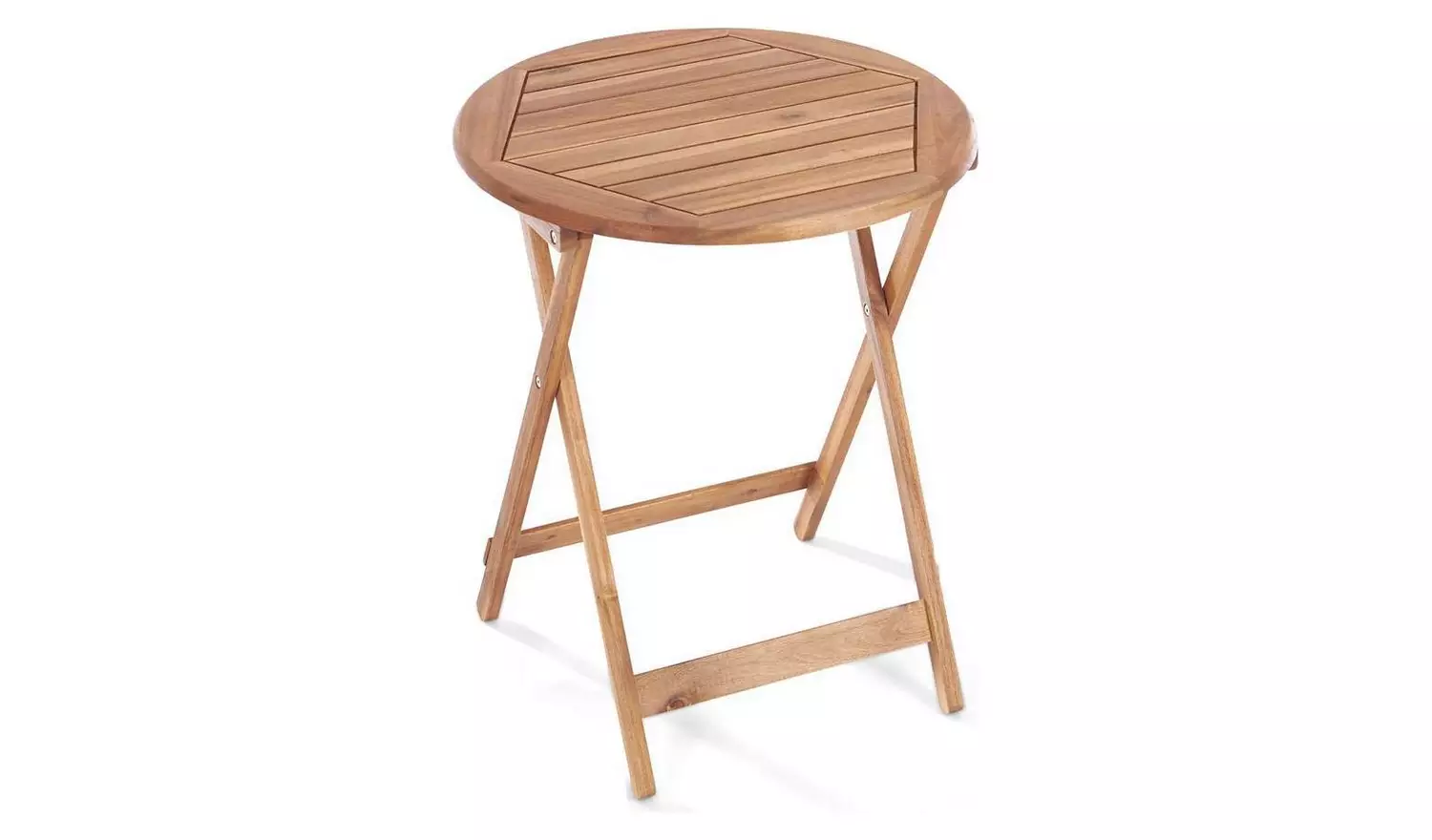 Greenhurst 2 Seater Folding Wooden Garden Bistro Set-Natural